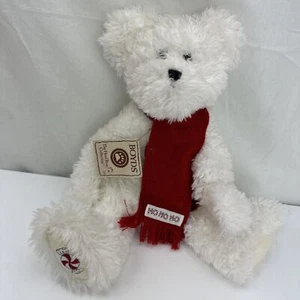 Boyds Bears Head Bean Winter Mintly 16" Plush Animal Ho Ho HO Scarf Christmas - Picture 1 of 5