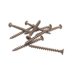 #8 x 2 Deck Screws | Square Drive | Bugle Head | Brown Ruspert | 500pcs Box - Picture 1 of 5
