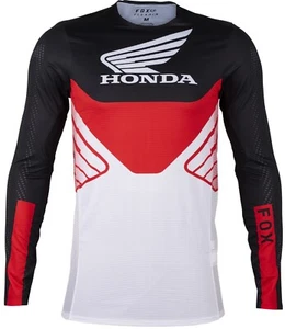 Fox Racing Flexair Honda Mens MX Offroad Jersey Black/White - Picture 1 of 3