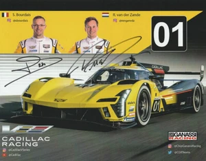 Tarjeta de héroe IMSA WTSC 2024 Chip Ganassi Racing Cadillac GTP firmada 2 conductores - Imagen 1 de 2