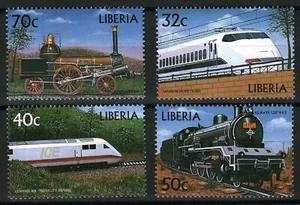Liberia Briefmarkensatz Züge Lokomotiven #12121 - Bild 1 von 1