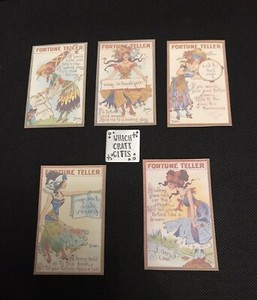 Vintage Halloween Fortune Teller Cards Party Favour Decoration Pagan Wedding