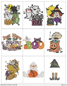COLECCIÓN HALLOWEEN DISEÑOS MÁQUINA BORDAR COLECCIÓN PES USB - Imagen 1 de 20