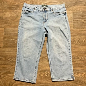 Lauren Ralph Lauren Gr. 14 High Rise Capri Jeans Light Wash Vintage Y2K Cropped - Bild 1 von 9
