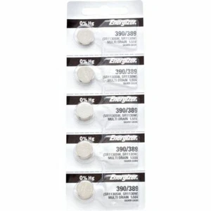 Ten (10)  Energizer 390/389 SR1130S Silver Oxide Coin Cell Batteries 1.55V** - Picture 1 of 4