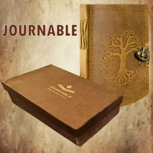 LARGE Leather Journal Design Handmade Diaries Gifts Well Crafted Diary Tree - Picture 1 of 14