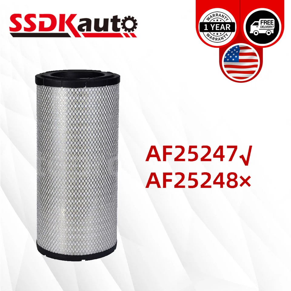 Filtro de aire 1 pieza AF25247 P534816 compatible con Kenworth Peterbilt Freightliner LAF4816 Foto 1 de 4