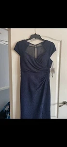 Navy blue evening dress - Picture 1 of 5