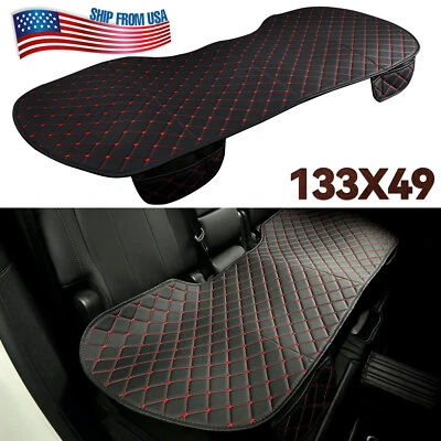 PU Leather Car Rear Back Seat Cover Universal Pad Mat Chair Protector Cushion US - Image 1 of 4