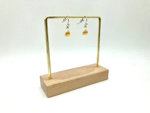 Candy Corn Earrings - Halloween Cute Sparkly Orange Yellow White - Picture 1 of 5