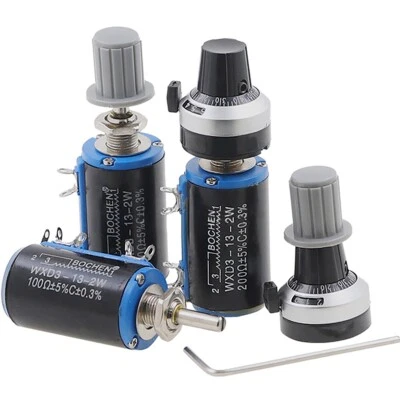 Präzision Rotations Multiturn Drahtwickel Potentiometer WXD3-13-2W Widerstände - Bild 1 von 4