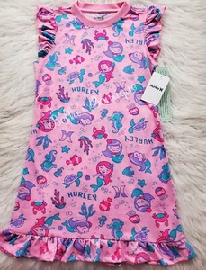HURLEY GIRLS MERMAID NIGHTGOWN PAJAMAS SLEEPWEAR, SZ 8 (5 YEARS) - Picture 1 of 1