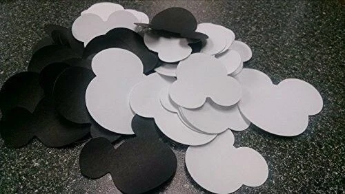 Troquelados surtidos con forma de cabeza de Mickey Mouse - negro/blanco - 40 piezas Foto 1 de 1