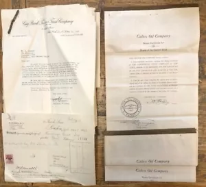 Antike Inhaberurkunden 200x Caltex Oil Company Aktien & zugehörige Ephemera - Bild 1 von 7