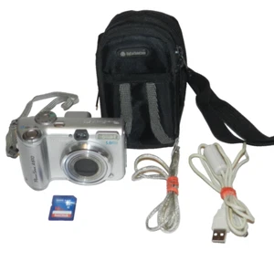 Canon PowerShot A610 Compact 5.0 MP Digital Camera (silver) FULLY WORKING - Picture 1 of 17