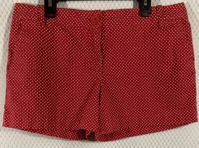 Pantalones Cortos Anne Taylor Loft Lunares Granate Blanco Talla 4 Foto 1 de 4