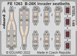 Eduard 1/48 Eduard B-26K Invader seatbelts STEEL Photo Etch for ICM - Picture 1 of 1