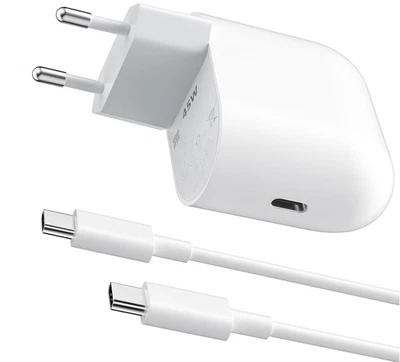 CARICA BATTERIA per GOOGLE 45W +CAVO USB C/USB C PIXEL CARICATORE PARI ORIGINALE - Immagine 1 di 4