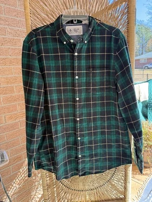 Penguin By Munsingwear Green Men's Size L Plaid Long Sleeve Shirt $89 - Image 1 of 4