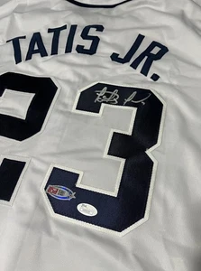Fernando Tatis Jr Signed Autographed Pro Style Padres Jersey W/Double COA JSA - Picture 1 of 4