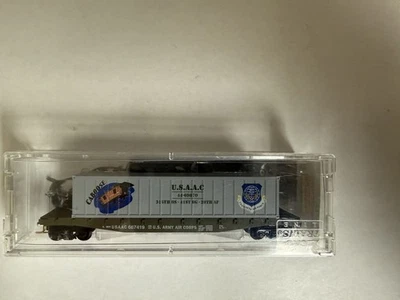 N Scale ***WWII USAAC Flat Car, CABOOSE*** Container ----- Micro-Trains 04500504 - Image 1 of 2