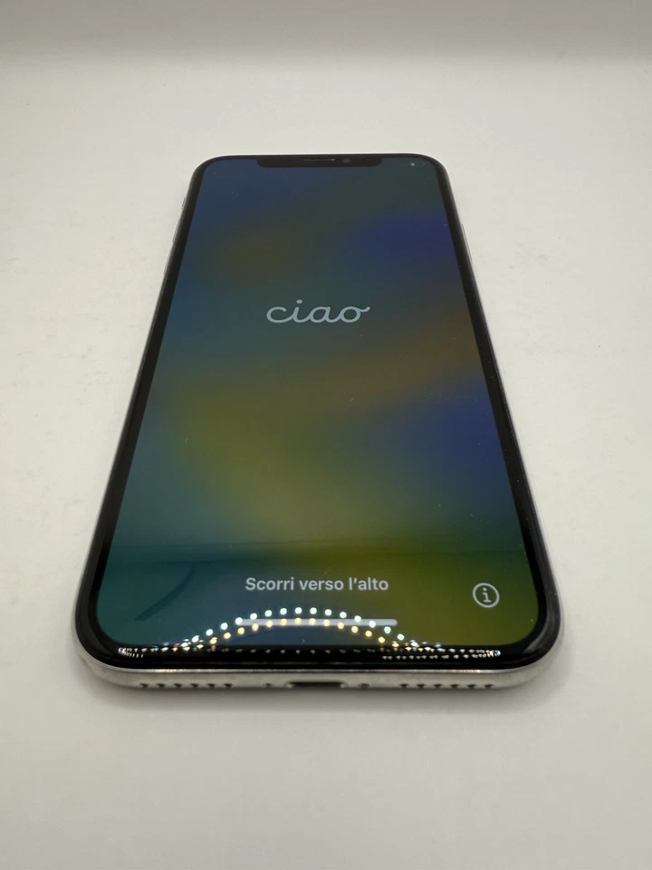 APPLE - iPhone X 64Gb Bianco Silver - SBLOCCATO - 100% FUNZIONANTE - ORIGINALE - Immagine 1 di 4