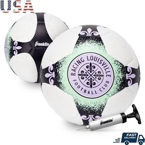 NWSL Racing Louisville Size 5 Soccer Ball W/ Air Pump Weatherproof Durable New - Picture 1 of 9