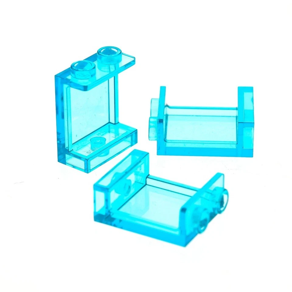 3x Lego Fenster Panele 1x2x2 transparent hell blau Stütze 35378 94638 87552 - Bild 1 von 1