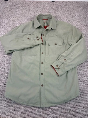Camisa RailRiders Para Hombre Grande Pesada Acolchada Verde Chamarra Foto 1 de 4