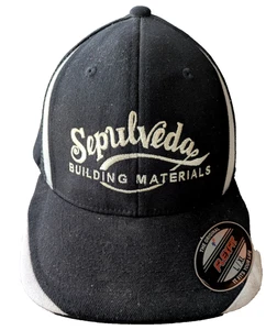 MEN'S BASEBALL CAP: Flexfit Sepulveda Bldg Materials B&W Los Angeles CA L XL - Picture 1 of 9