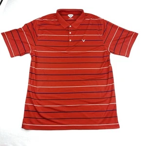 Callaway Golf Mens Polo Shirt Athletic Red Stripe X Series Size 2XL - Picture 1 of 8