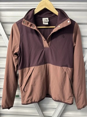 Sudadera a Presión The North Face Mountain 1/4 Para Mujer Pequeña Pullover Granate Púrpura Foto 1 de 4