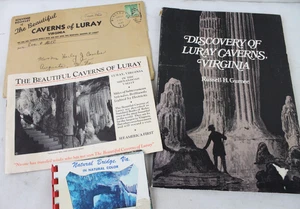 Álbum de fotos de recuerdo vintage Luray Caverns Virginia puente natural de los años 40 - Imagen 1 de 15
