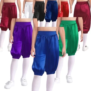 Kids Unisex Capri Pants Fancy Belly Dance Wide-Leg Bloomers High Waist Costume - Picture 1 of 84