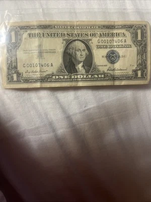Silver Certificate $1 Bill 1957 Series G00107406A Excellent Condition. - Image 1 of 4