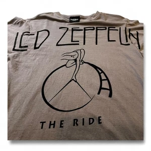 Maglietta Led Zeppelin The Ride MEDIA Hard Rock Park Myrtle Beach Grigio 2009 - Foto 1 di 15
