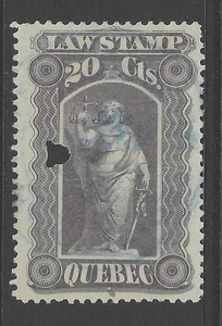 Bigjake: Quebec QL-33, sello legal de 20 centavos - ingresos - Imagen 1 de 2