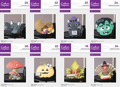 CRAFTER'S COMPANION Crafters Companion - Biglietto a forma di Halloween e autunno - timbro e fustella in metallo