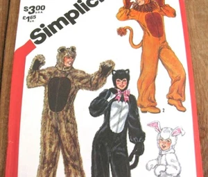 Animal Costumes Sewing Pattern Cat Bear Simplicity 5739 Adult Size 36-38 Uncut - Picture 1 of 5