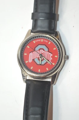 Ohio State 手表男士银色红色表盘 36 毫米全新电池“保证” — 第 1/4 张图片