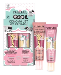 FLOSLEK Lip CARE VEGE LIP RENEWAL IN 2 STEPS SUGAR LIP SCRUB + LIP MASK - Picture 1 of 2
