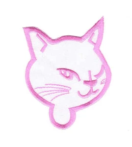 ac20★Katze Pink Aufnäher zum aufbügeln Bügelbild Applikation Patch 7,8 x 8,5 cm - Bild 1 von 1