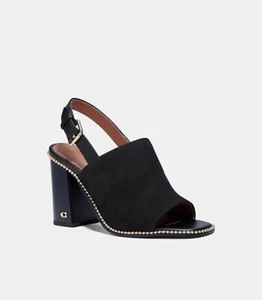 NEU Coach hochhackige C2923 Maxinne Sandale schwarz offene Zehenpartie Größe 7,5 UVP: $ 228,00 C2923 - Bild 1 von 5