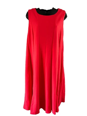 Vestido para mujer Roz & Ali coral sin mangas plisado forrado talla 16 Foto 1 de 4