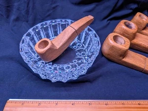 Hand-Carved Oak Wood Tobacco Pipe – Rustic & Functional - Picture 1 of 1