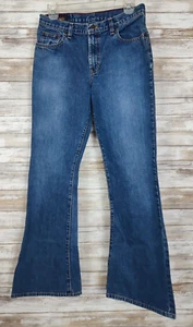 Abercrombie Jeans Vintage Youth Kids 16 Blue Denim Flared 5 Pocket - Picture 1 of 9