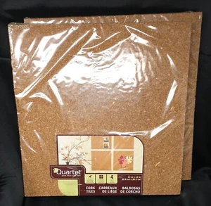 2 packs Mega 12"x12" Cork Board Corkboard w/ mount tape Wall Bulletin 8 tiles - Picture 1 of 2
