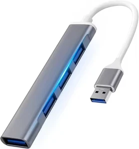4-in-1 USB C Hub Aluminum Quad-Port, High-Speed, Universally Compatible - Picture 1 of 8