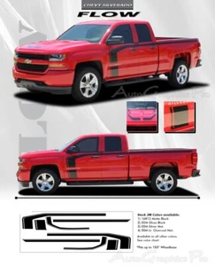 2016-2018 FLOW Chevy Silverado Special Edition Rally Racing Stripe Vinyl Graphic - Picture 1 of 8