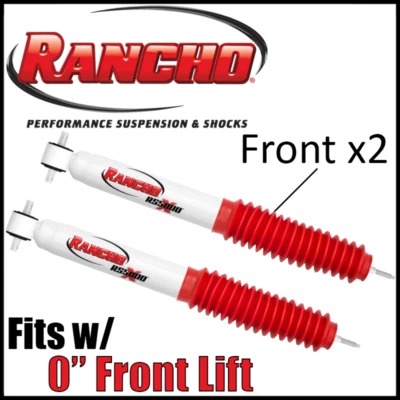Par de amortiguadores delanteros Rancho RS5000X aptos para Ford Ranger 1998-2011 con elevación de 0" Foto 1 de 3